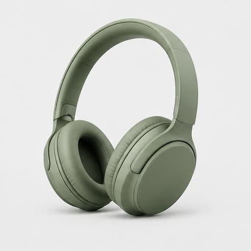 Fone de ouvido na cor verde