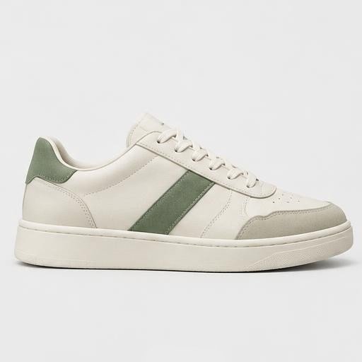 Tênis casual em tons claros e verdes